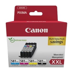Cartouche d'encre - Canon - CLI-581XXL C/M/Y/BK Multi Pack - Noir, jaune, cyan, magenta - Original