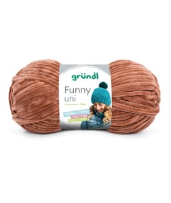 Fil à tricoter effet velour FUNNY - Grundl - 100 Gr - Oeko-Tex 26 Marron