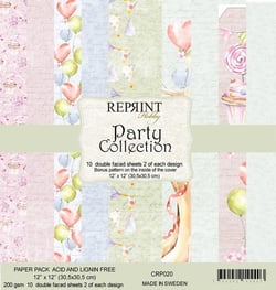 10 papiers scrapbooking 30 x 30 cm Reprint PARTY COLLECTION