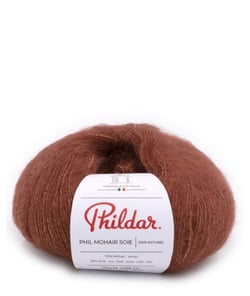 Fil exceptionnel à tricoter PHIL MOHAIR SOIE - Phildar Praline Marron