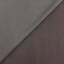 Tissu Molleton Sweat uni Marron chocolat