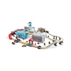 Circuit de train grande métropole - Hape - Bleu