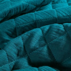 Tissu Double gaze Matelassée Bleu pétrole