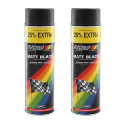 Lot de 2 sprays de peinture - noir mat - Motip