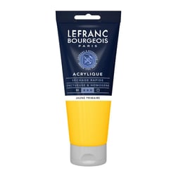 Peinture acrylique - Jaune primaire - 153 - Fine - Lefranc Bourgeois - Tube 200ml