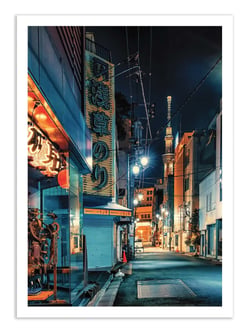 Affiche 30 x 40 cm - Tokyo Street - Manjik Pictures
