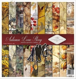 10 papiers assorties scrapbooking 30.5 x 30.5 cm Itd Collection AUTUMN LOVE STORY