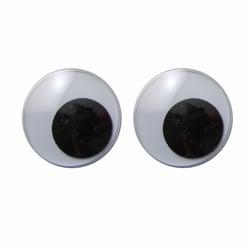 Yeux mobiles Vaessen Creative - Blanc-noir - Plastique - 30 mm - 500 pièces