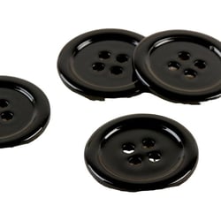 Lot de 3 boutons 100% nacre ronds noir