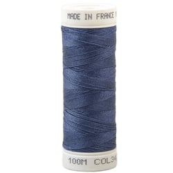 Fil à coudre polyester 100m made in France - bleu plumier 342