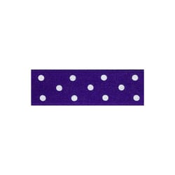 Disquette 25m ruban double face à pois violet 15mm