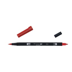 Lot de 6 feutres double pointe pinceau - TOMBOW - Rouge chinois 856