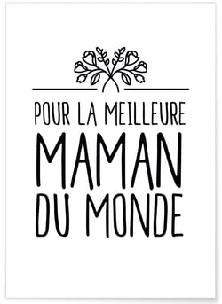 Poster Meilleure Maman | A3 : 29,7x42cm
