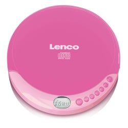 Lenco Lecteur CD, CD-R/RW Portable avec Fonction Recharge Rose