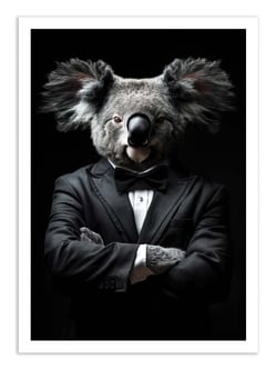 Affiche 50 x 70 cm -  Koala Wild Suits - Philippe Hugonnard