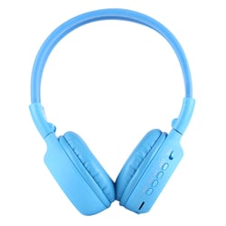 Casque Audio Sans Fil Stéréo Écran LCD Lecteur Voyant Lumineux Radio Fm Bleu YONIS