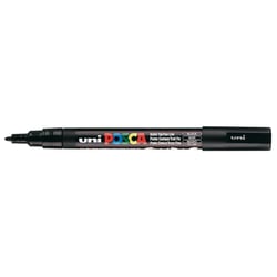Lot de 6 Marqueurs pointe conique fine POSCA PC3M 0,9 - 1,3mm Noir POSCA