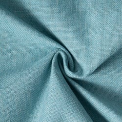 Tissu Toile Polycoton aspect Lin Alix uni Bleu lagon
