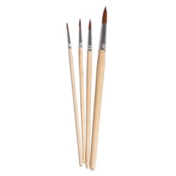 Set de 4 pinceaux scolaires synthétiques (1++3+6+10)
