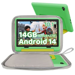 Tablette enfants KOTSREN Android 15 - Vert - 10,1 pouces