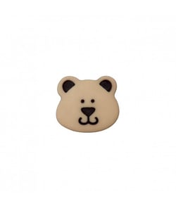 Carte de 3 boutons ours à queue 15mm - Prym Beige Camel marron