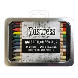 Crayons de couleurs aquarelles - Distress set 5 - 12 pièces - Tim Holtz - Ranger