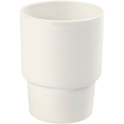 Tasse, H : 10 cm, d 8,5 cm, blanc, 1 pièce