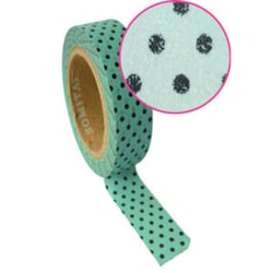 1 RUBAN ADHESIF MENTHE POIS 15x10m