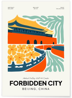 Affiche Chine Cité Interdite | A3 : 29,7x42cm