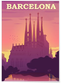 Poster Barcelone | A3 : 29,7x42cm