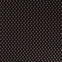 Tissu Viscose  Petites fleurs rouge et doré sur fond Noir