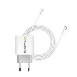 Mayaxess Chargeur Secteur pour Pixel 7 20W + Câble USB-C 1m Blanc