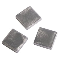 Mosaïque acrylique 1x1 cm métallique, argent brillant, boîte - env. 205 pces / 50 g