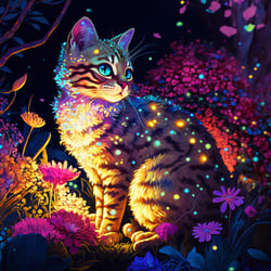 Kit diamond painting Chat 30 x 30 cm