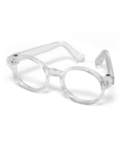 Lunettes Rondes pour Amigurumi / Poupée - 8,5 x 2,5 cm - Circulo Transparent