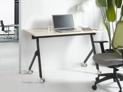 Bureau pliable Panneau de particules mélaminé (MFC) Marron clair BENDI - Beliani