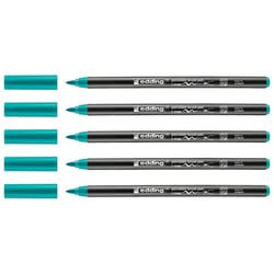 Lot de 5 feutres porcelaine EDDING pointe pinceau 1-4 mm - Turquoise