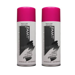 Lot de 2 sprays de peinture - fushia - AMT