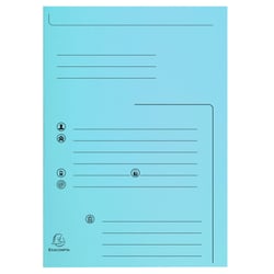 Paquet de 25 chemises 2 rabats SUPER 210 Contact - 24x32cm - Bleu clair - x 5 - Exacompta