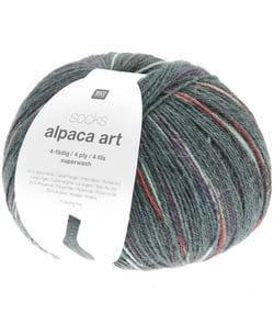 Pelote de Laine Socks Alpaca Art 4 fils - 100g - Rico Design : Chaussettes Douces et Confortables 05 Lierre