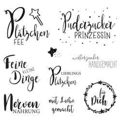 Clear Stamps - "Süße Grüße", 102,5x97mm, 9motifs, 1feuille