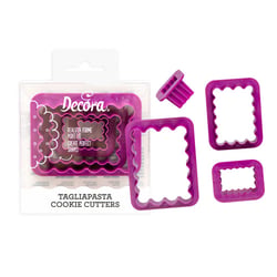 Emporte pièce rectangle cannelé - set de 4 pièces