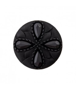 Bouton Polyester Noir motif à queue 15 à 28mm - Prym 25-noir