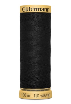 lot de 5* 100m de fil coton Gutermann - Att 301 - 5201-noir