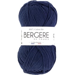Pelote de laine - Marin - 100% coton bio - 3mm - Tricot et crochet - Bergère de France