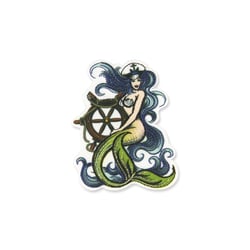 Lot de 3 écussons thermocollants sirene et mât 6x6cm