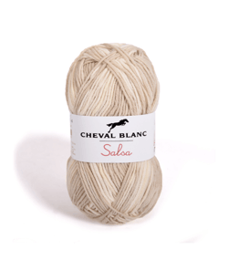 Fil de coton et Acrylique à tricoter ou crocheter SALSA - Cheval Blanc 401 Naturel Beige