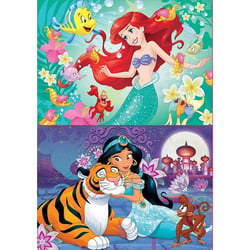 Puzzle disney : ariel la petite sirene - jasmine et rajah - 2 x 48 pieces - educa - 18213