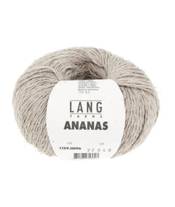 Pelote à tricoter ANANAS – Lang Yarns - Fil durable en lyocell et fibres d’ananas 96 Gris