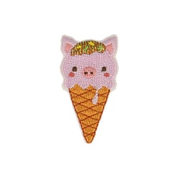 Ecusson thermocollant animaux glaces cochon 2,3cm x 4,2cm